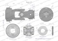 Przegub kompletny z krzyżakiem 22X54 seria 1 do rury wewnętrznej 29mm Waryński-35549