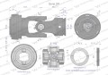Przegub kompletny z krzyżakiem 23.8X61.3 seria 2 do rury zewnętrznej 43.5mm Waryński-35514