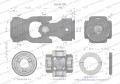 Przegub kompletny z krzyżakiem 27X82 seria 4 do rury zewnętrznej 51.5mm Waryński-35619