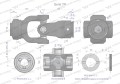 Przegub kompletny z krzyżakiem 30X106 seria 7 do rury wewnętrznej 45mm Waryński-35646
