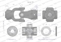 Przegub kompletny z krzyżakiem 30X106 seria 7 do rury zewnętrznej 54mm Waryński-35596