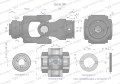 Przegub kompletny z krzyżakiem 41X118 seria 9 do rury wewnętrznej 54mm Waryński-35665