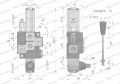 Rozdzielacz hydrauliczny 1-sekcyjny max przepływ 40L  z sekcją pływającą Waryński-40414