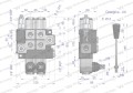 Rozdzielacz hydrauliczny 2-sekcyjny max przepływ 40L  Waryński-40402