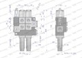 Rozdzielacz hydrauliczny dwusekcyjny (2) 40L sterowany joystickiem Waryński-40404