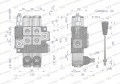 Rozdzielacz hydrauliczny 2-sekcyjny max przepływ 40L (1 sekcja - z zatrzaskiem) Waryński-40424