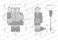 Rozdzielacz hydrauliczny 2-sekcyjny max przepływ 40L z zatrzaskami Waryński-40403