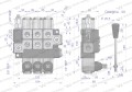 Rozdzielacz hydrauliczny 3-sekcyjny max przepływ 40L (1 sekcja - z zatrzaskiem) Waryński-40426