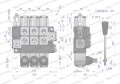Rozdzielacz hydrauliczny 3-sekcyjny max przepływ 40L z zatrzaskami Waryński-40409