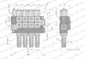 Rozdzielacz hydrauliczny 4-sekcyjny max przepływ 40L sterowany linkami Waryński-40448