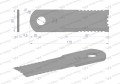 Nóż obrotowy rozdrabniacz słomy sieczkarnia 175x50x4.5mm otwór 20 zastosowanie HF44443 52900027 New Holland WARYŃSKI ( sprzedawane po 25 )-21666