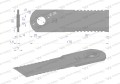 Nóż obrotowy rozdrabniacz słomy sieczkarnia 175x50x4mm otwór 20 zastosowanie 7558750 Claas WARYŃSKI ( sprzedawane po 25 )-21566