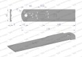 Nóż stały rozdrabniacz słomy sieczkarnia 175x40x3mm otwór 10 zastosowanie 1322233C2 525115 Dronningborg Case MF WARYŃSKI ( sprzedawane po 25 )-21582