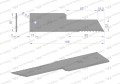 Nóż stały rozdrabniacz słomy sieczkarnia 198x50x3mm otwór 6.5 zastosowanie Z59033 280910Z John Deere WARYŃSKI ( sprzedawane po 25 )-21674