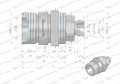 Zawór gniazdo (Bizon) M18x1,5 skręcane (ZSR6160101) Waryński-12099