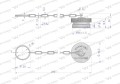 Pokrywa aluminiowa (korek, zaślepka) z gwintem zewnętrznym wkręcany do zaworów skręcanych - wtyczek serii WRS Waryński ( sprzedawane po 5 )-16909