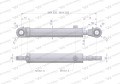 Cylinder hydrauliczny - siłownik dwustronny wspomagania układu kierowniczego (SMT2CJ.50.28.300; 88276909) C-385 6-cyl. Waryński-18438