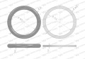 Zestaw uszczelnień do szybkozłączy hydraulicznych 3/8" ISO 7241-A Waryński ( sprzedawane po 2 )-21404