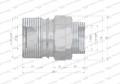Szybkozłącze hydrauliczne skręcane (motylkowe) gniazdo G1"BSP gwint wewnętrzny 250bar Waryński-15203
