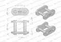 Zamek łańcucha przemysłowego Z08AH-1 ANSI A 40H (R1 1/2) Waryński ( sprzedawane po 10 )-22372