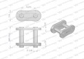 Zamek łańcucha przemysłowy Z10AH-1 ANSI A 50H (R1 5/8) Waryński ( sprzedawane po 10 )-12158