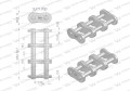 Zamek łańcucha przemysłowego Z10AH-3 ANSI A 50H (R3 5/8) Waryński ( sprzedawane po 5 )-22450
