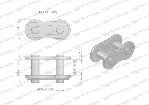 Zamek łańcucha 10BF20 zastosowanie Claas 670251. 670251.0. 0006702510 Waryński ( sprzedawane po 5 )-24470