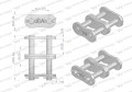 Zamek łańcucha wzmocnionego Z16A-2 ANSI A 80 (R2 1) Waryński ( sprzedawane po 5 )-22574