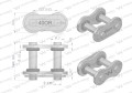 Zamek łańcucha z oringiem ANSI A 40 (R1 1/2) Waryński ( sprzedawane po 5 )-22354