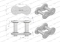 Zamek łańcucha z oringiem ANSI A 80 (R1 1) Waryński ( sprzedawane po 2 )-22461