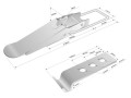 Spinacz. zaczep. zamek burty uniwersalny 210 mm x 47 mm. klamra z drutu fi-5mm-37568
