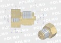 Złączka manometryczna gwint zewnętrzny G1/2" x gwint wewnętrzny M12x1.5 (mosiądz) POLMO-21713
