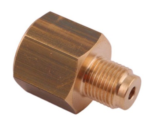 Złączka manometryczna gwint zewnętrzny G1/8" x gwint wewnętrzny M10x1  (mosiądz) POLMO-21701