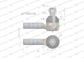 Przegub kierowniczy 1.1/8' L 1277451C1 WARYŃSKI-23115
