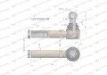 Przegub kierowniczy 143mm - 18x1,5L 133743601 WARYŃSKI-20789