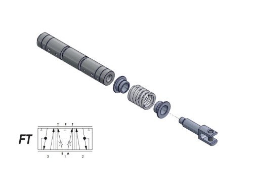 Suwak rozdzielacza SPV120 - 60 l/min. centralnie otwarty (open center)-35922