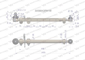 Drążek kierowniczy 435mm 3058843R91 WARYŃSKI