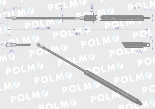 Siłownik New Holland 320792350 POLMO-37939
