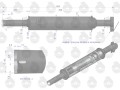 Tłumik okrągły krótki 865 mm 4.5kg C-330 (prosty) ORYGINAŁ URSUS-39747