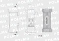 Zawór zwrotny odcinający prosty 22x1.5 gwint wewnętrzny max ciśnienie 22MPa POLMO-13296