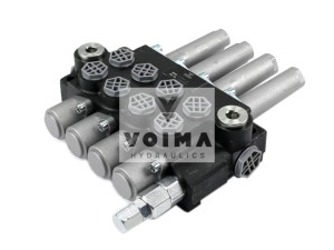 Rozdzielacz hydrauliczny 4-sekcyjny 40L sterowany na linkę VOIMA