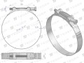 Opaska zaciskowa GBS 44-47 (obejma W2 - stal nierdzewna) szerkość 22mm TEGER ( sprzedawane po 10 )-35047