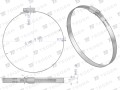 Opaska zaciskowa wzmocniona 100-120 ślimakowa (obejma W2 - stal nierdzewna) szerkość 12mm TEGER ( sprzedawane po 10 )-34867