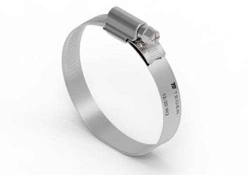 Opaska zaciskowa wzmocniona 12-20 ślimakowa (obejma W2 - stal nierdzewna) szerkość 12mm TEGER ( sprzedawane po 50 )-34830