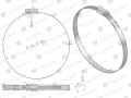 Opaska zaciskowa wzmocniona 130-150 ślimakowa (obejma W2 - stal nierdzewna) szerkość 12mm TEGER ( sprzedawane po 10 )-34876