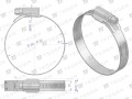 Opaska zaciskowa wzmocniona 20-32 ślimakowa (obejma W2 - stal nierdzewna) szerkość 12mm TEGER ( sprzedawane po 50 )-34837