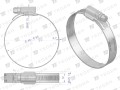 Opaska zaciskowa wzmocniona 40-60 ślimakowa (obejma W2 - stal nierdzewna) szerkość 12mm TEGER ( sprzedawane po 50 )-34849