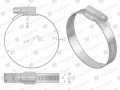 Opaska zaciskowa wzmocniona 50-70 ślimakowa (obejma W2 - stal nierdzewna) szerkość 12mm TEGER ( sprzedawane po 25 )-34852