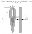 Palec zgarniacza grzebieniowego Anna ( sprzedawane po 10 )-4022