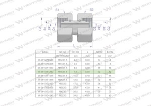 Złączka hydrauliczna metryczna AA 18/18  M18x1.5 12L 
